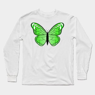 Green Butterfly Long Sleeve T-Shirt